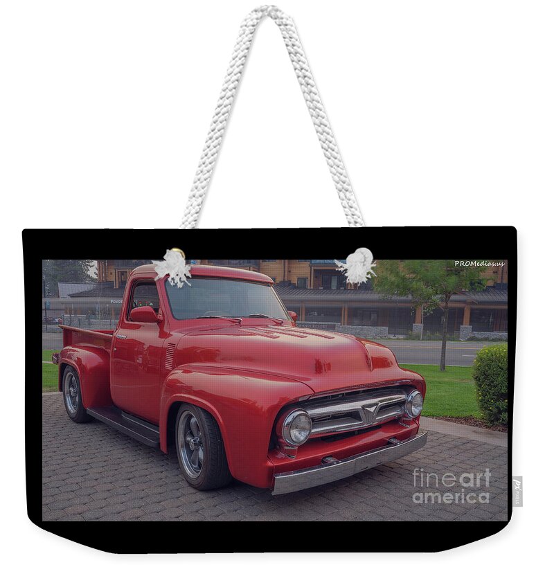 South Lake Tahoe Weekender Tote Bag featuring the photograph Ford F100, second generation,1953-1956 by PROMedias US