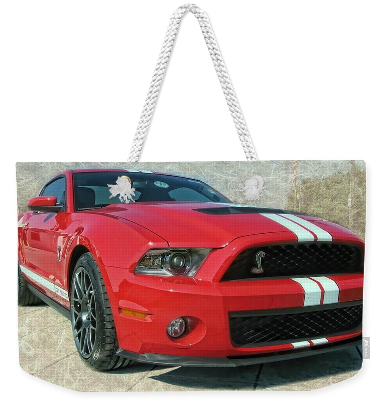 Victor Montgomery Weekender Tote Bag featuring the photograph Ford Mustang GT500 by Vic Montgomery