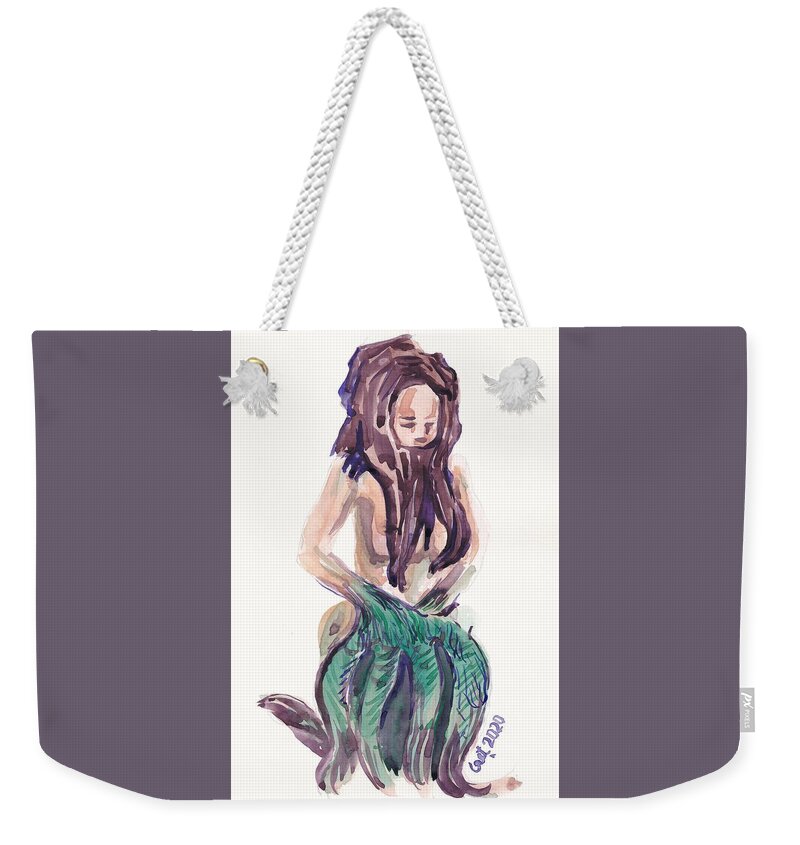 Miniature Weekender Tote Bag featuring the painting Forert Spirit by George Cret