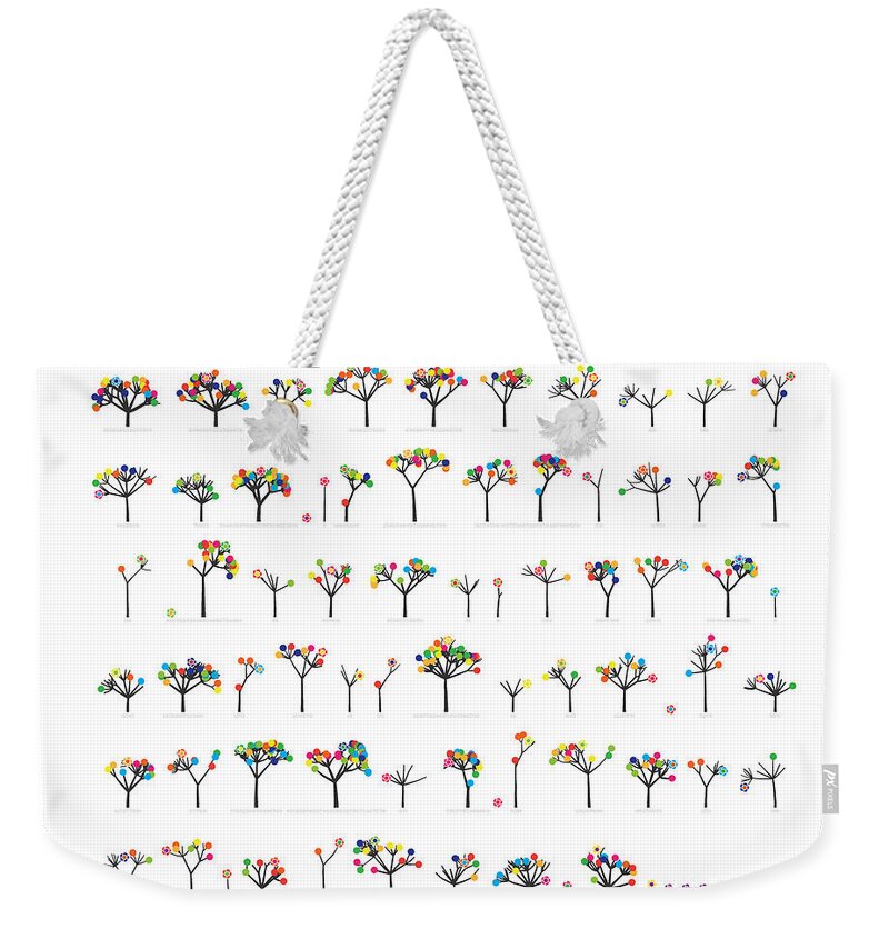 Pi Weekender Tote Bag featuring the digital art Forest of the digits of Pi by Martin Krzywinski