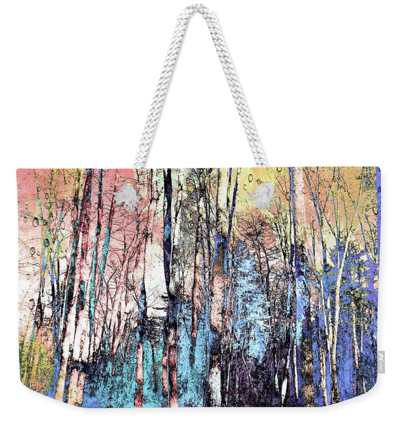  New England Weekender Tote Bag featuring the photograph Forest Trees by Marcia Lee Jones