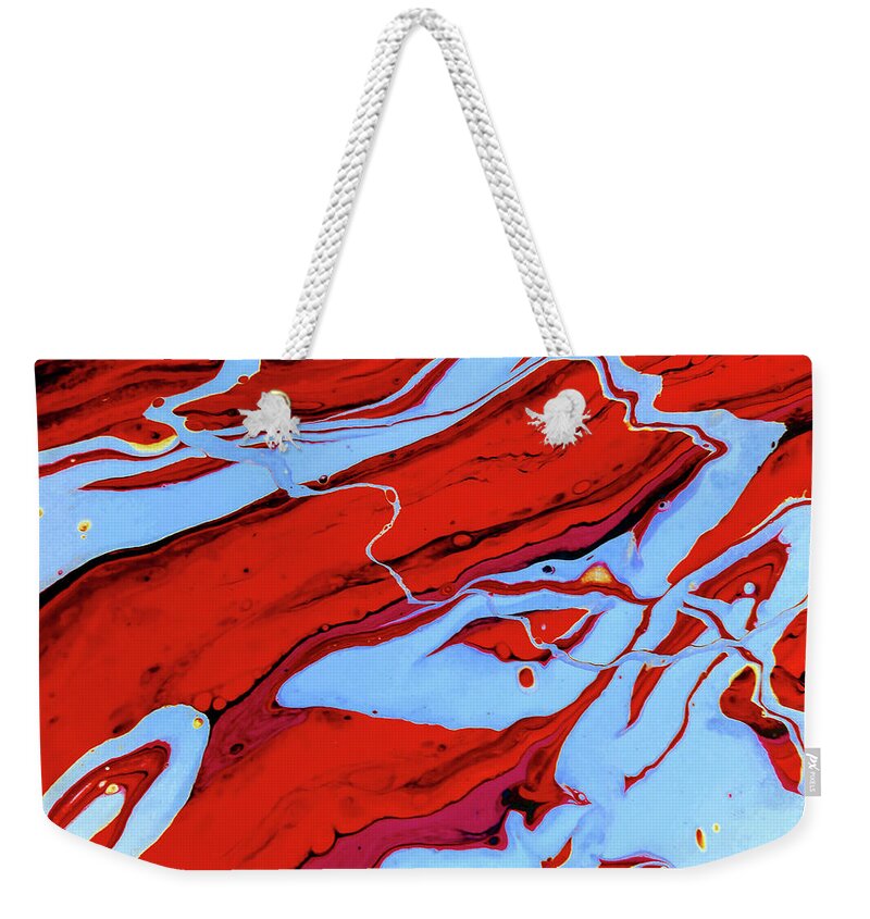  Weekender Tote Bag featuring the painting Forging New Paths by Rein Nomm