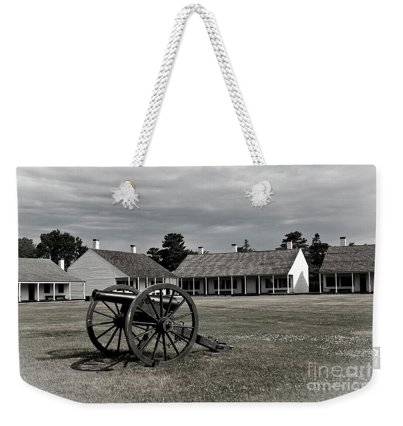 Keweenaw Peninsula Weekender Tote Bag featuring the photograph Fort Wilkins Canon, Keweenaw Peninsula by Rich S