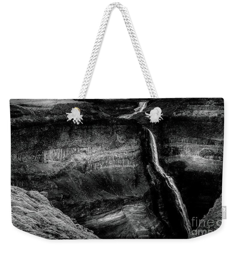Haifoss Weekender Tote Bag featuring the photograph Fossa River Waterfall Iceland by M G Whittingham