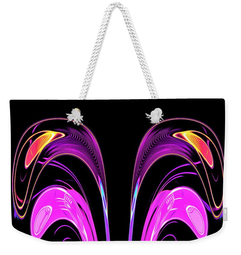 Abstract Weekender Tote Bag featuring the digital art Fountain of Life - Abstract by Ronald Mills