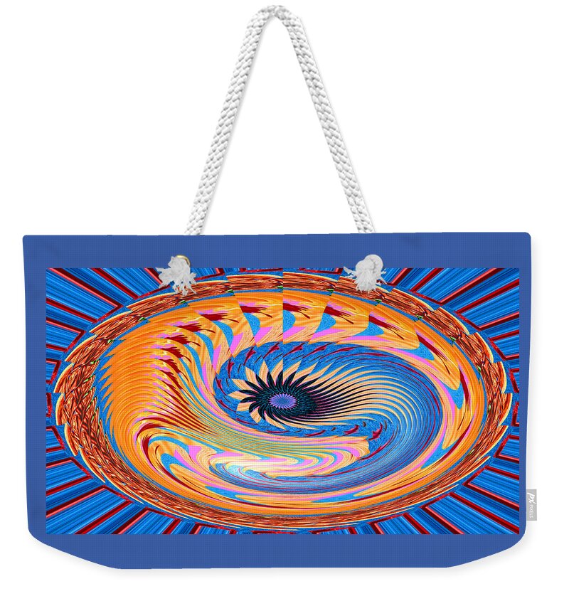 Abstract Art Weekender Tote Bag featuring the digital art Fractured Fractal Abstract by Ronald Mills