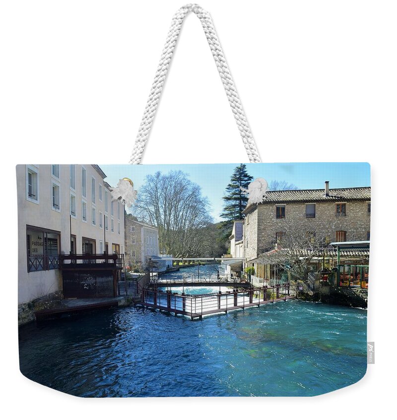 France Weekender Tote Bag featuring the photograph France Fontaine de Vaucluse Photo 148 by Lucie Dumas
