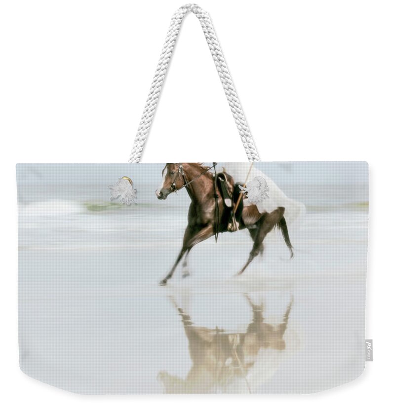 Flag Weekender Tote Bag featuring the photograph Freedom Run by M Kathleen Warren