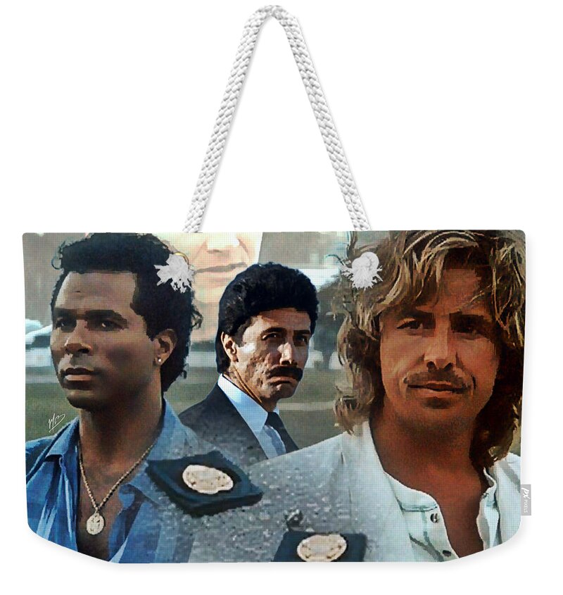 Miami Vice Weekender Tote Bag featuring the painting Freefall 13 by Mark Baranowski