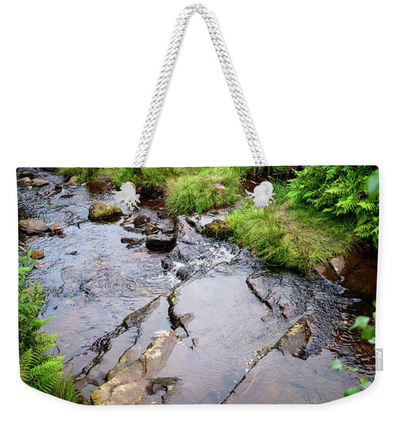 North Yorkshire Weekender Tote Bag featuring the photograph Fresh Water River by Svetlana Sewell