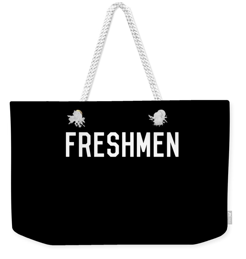 Cool Weekender Tote Bag featuring the digital art Freshmen by Flippin Sweet Gear