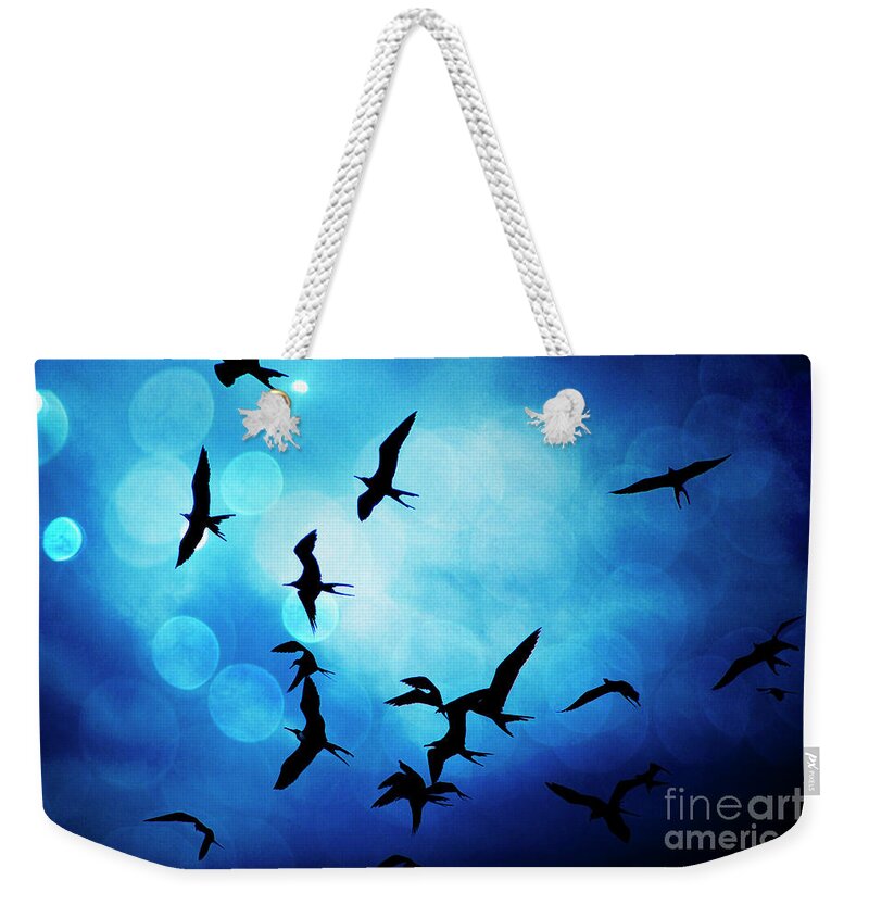 2202 Weekender Tote Bag featuring the photograph Frigate Birds Over Puerto Lopez II by Al Bourassa
