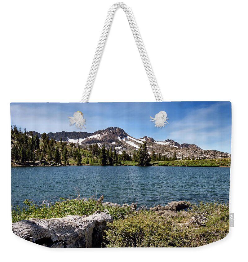 Sierra Nevada Weekender Tote Bag featuring the photograph Frog Lake at Carson Pass by Gary Geddes