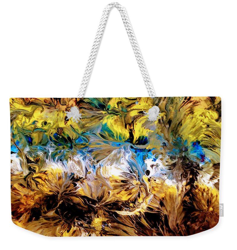  Weekender Tote Bag featuring the painting From Bloom to Doom by Rein Nomm