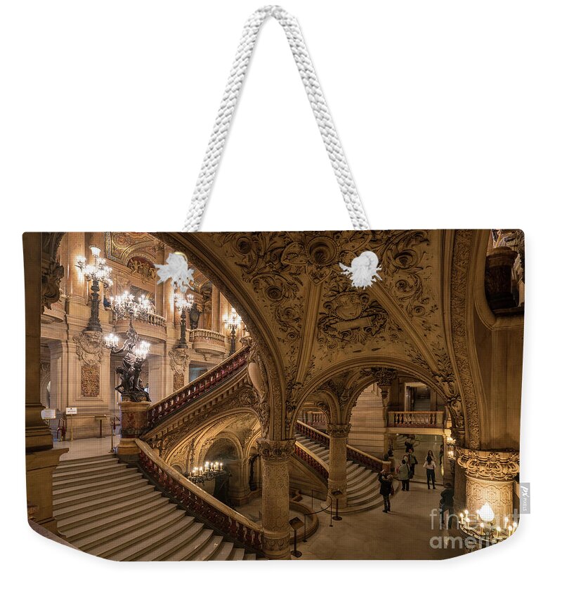 From the Grotto to the Grand Staircase Palais Garnier Opera House Paris  Weekender Tote Bag by Mike Reid - Fine Art America