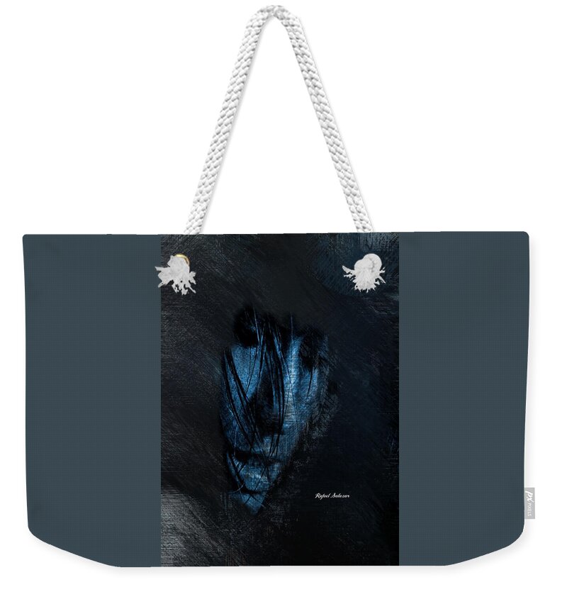 Portrait Weekender Tote Bag featuring the painting Frozen in time of Love by Rafael Salazar