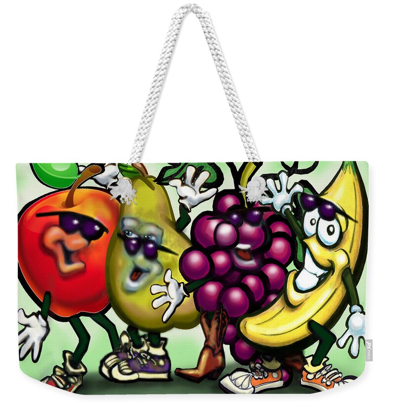 Fruit Weekender Tote Bag featuring the painting Fruits by Kevin Middleton