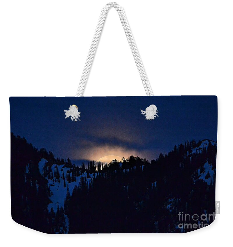 Full Moon Weekender Tote Bag featuring the photograph Full Flower Moon #3 by Dorrene BrownButterfield