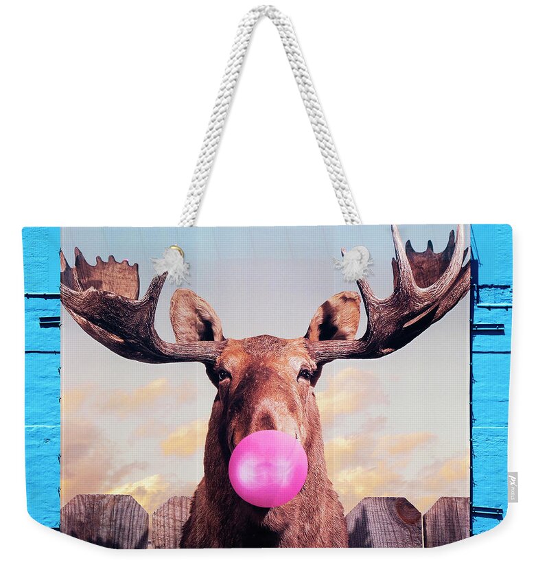 Funky Moose Weekender Tote Bag featuring the photograph Funky Moose by Patty Colabuono