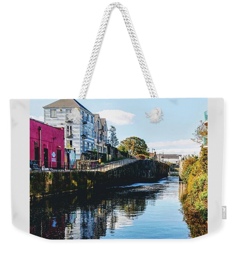 Galway Ireland Weekender Tote Bag featuring the painting art prints ofGalway tranquil West end by Mary Cahalan Lee - aka PIXI