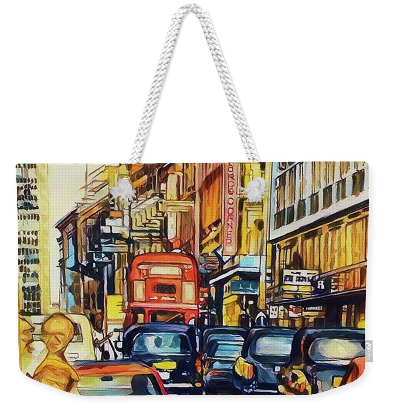  Weekender Tote Bag featuring the painting Gaps by Try Cheatham