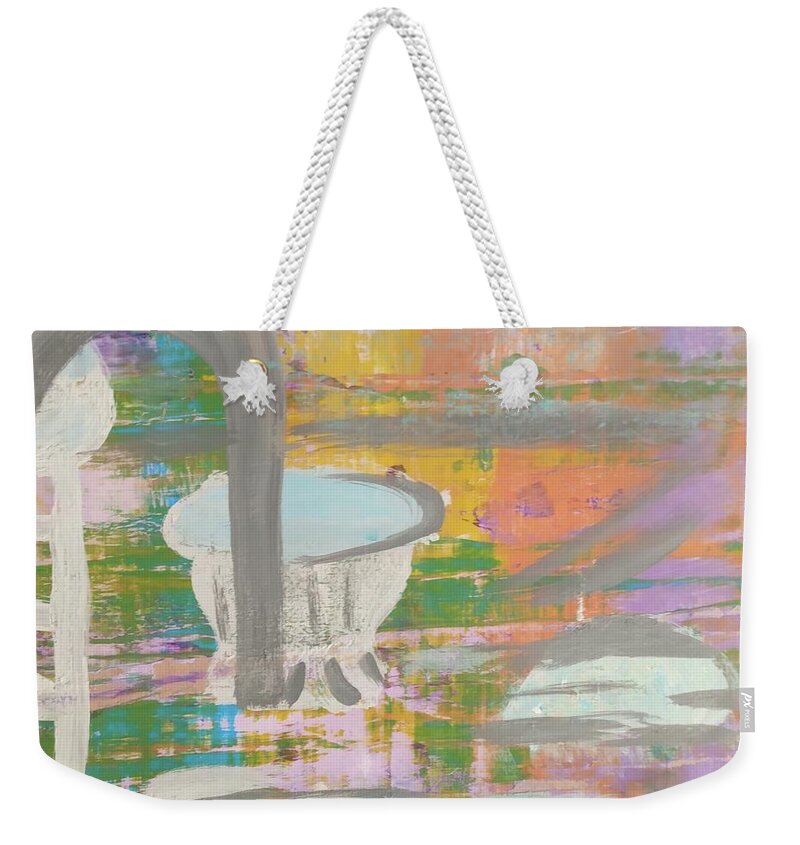 Abstract Weekender Tote Bag featuring the painting Garden Light by Suzanne Berthier