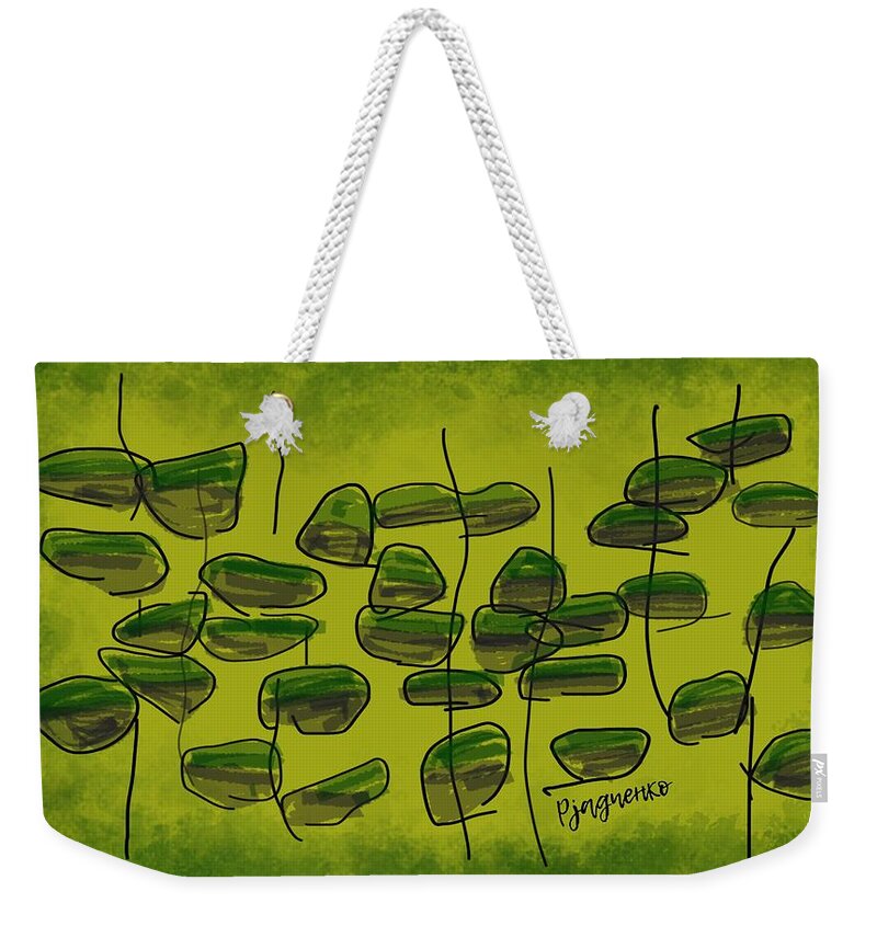 Garden Weekender Tote Bag featuring the digital art Garden by Ljev Rjadcenko