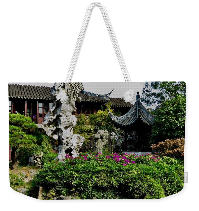 China Weekender Tote Bag featuring the photograph Chinese Garden by Kerry Obrist