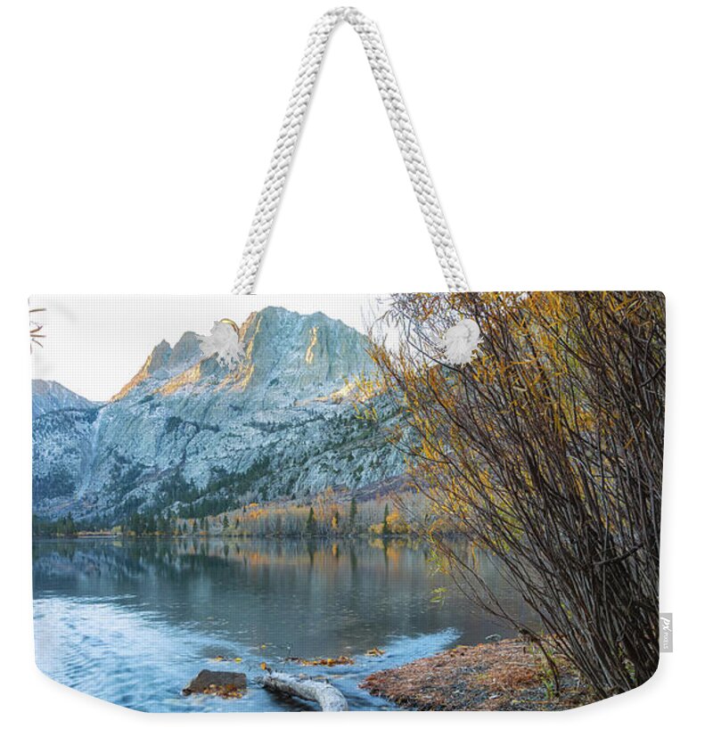 Fall Weekender Tote Bag featuring the photograph Gate To Silver Lake by Jonathan Nguyen