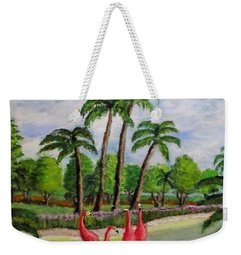 Landscape Weekender Tote Bag featuring the painting Gathering by Gregory Dorosh