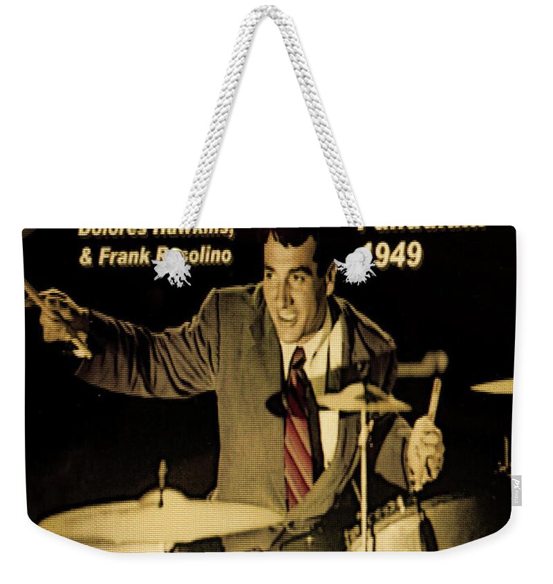 Gene Krupa Weekender Tote Bag featuring the photograph Gene Krupa Palladium by Imagery-at- Work