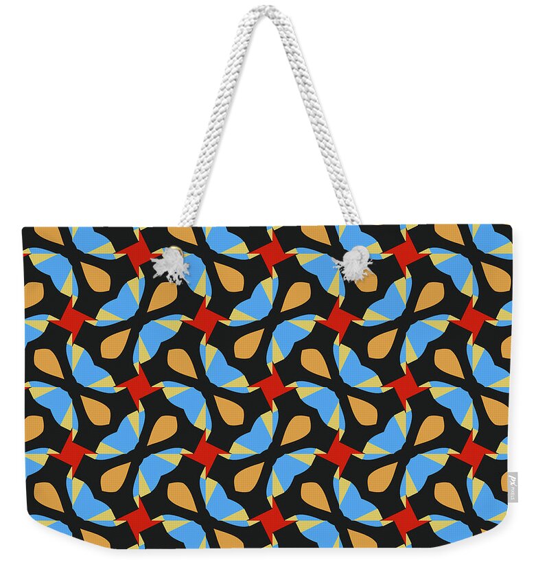 Pattern Weekender Tote Bag featuring the digital art Geometric Pattern 2237a by Philip Preston