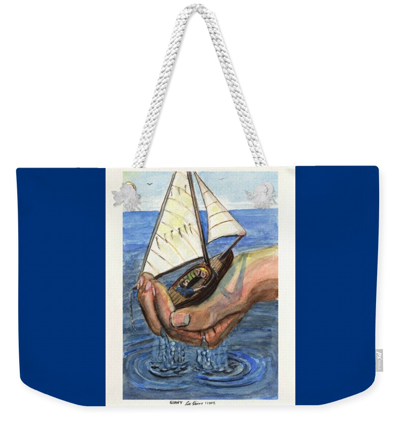 Giant Weekender Tote Bag featuring the painting Giant by Eric Haines