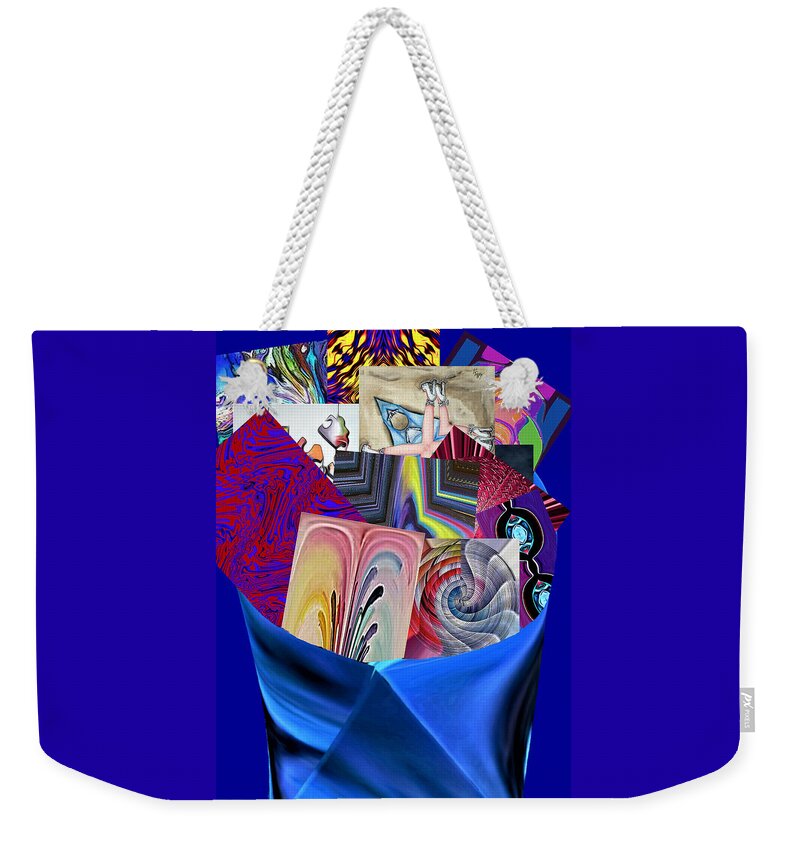 Living Room Weekender Tote Bag featuring the digital art Gift Basket of Art by Ronald Mills