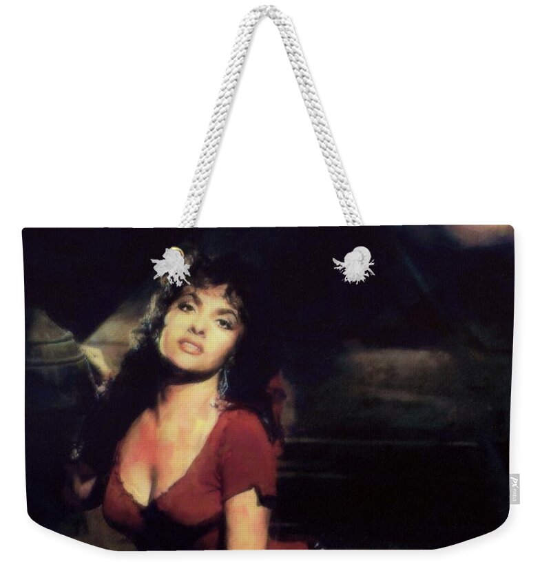 Portraits Weekender Tote Bag featuring the digital art Gina Lollobrigida by Jerzy Czyz