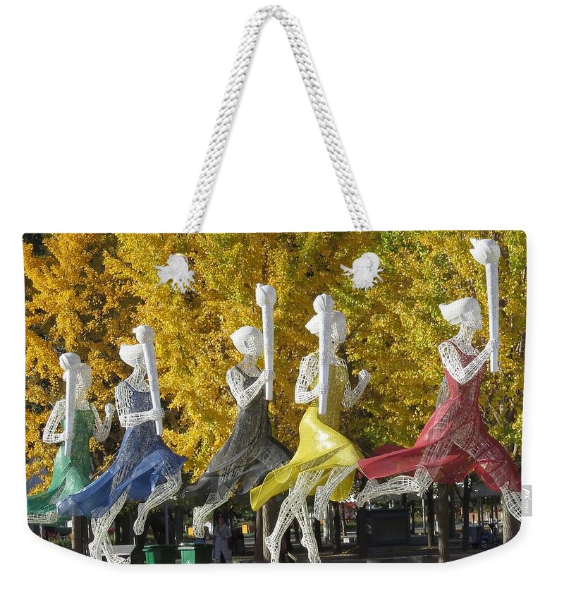 China Weekender Tote Bag featuring the photograph Olympians by Kerry Obrist
