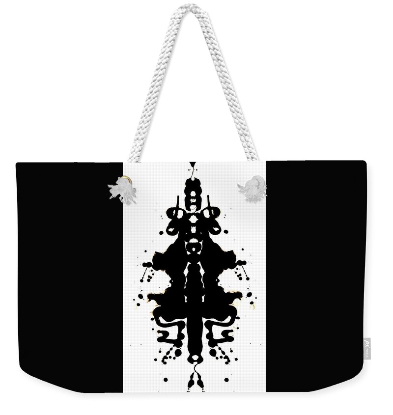 Statement Weekender Tote Bag featuring the painting Two Finger Salute by Stephenie Zagorski