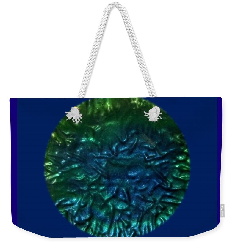 Abstract Weekender Tote Bag featuring the mixed media Glass as Abstract by Nancy Ayanna Wyatt