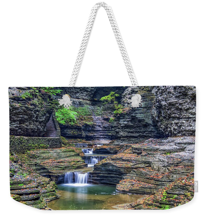 Art Prints Weekender Tote Bag featuring the photograph Glen of Pools by Nunweiler Photography