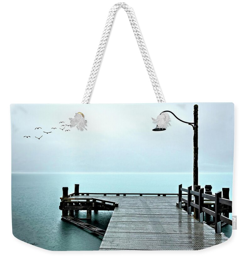 Glenorchy-pier Weekender Tote Bag featuring the photograph Glenorchy Pier by Gary Johnson