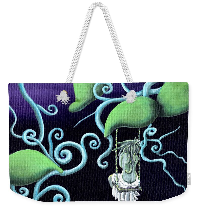 Feminine Weekender Tote Bag featuring the painting Glissfull Goddess by Vicki Noble