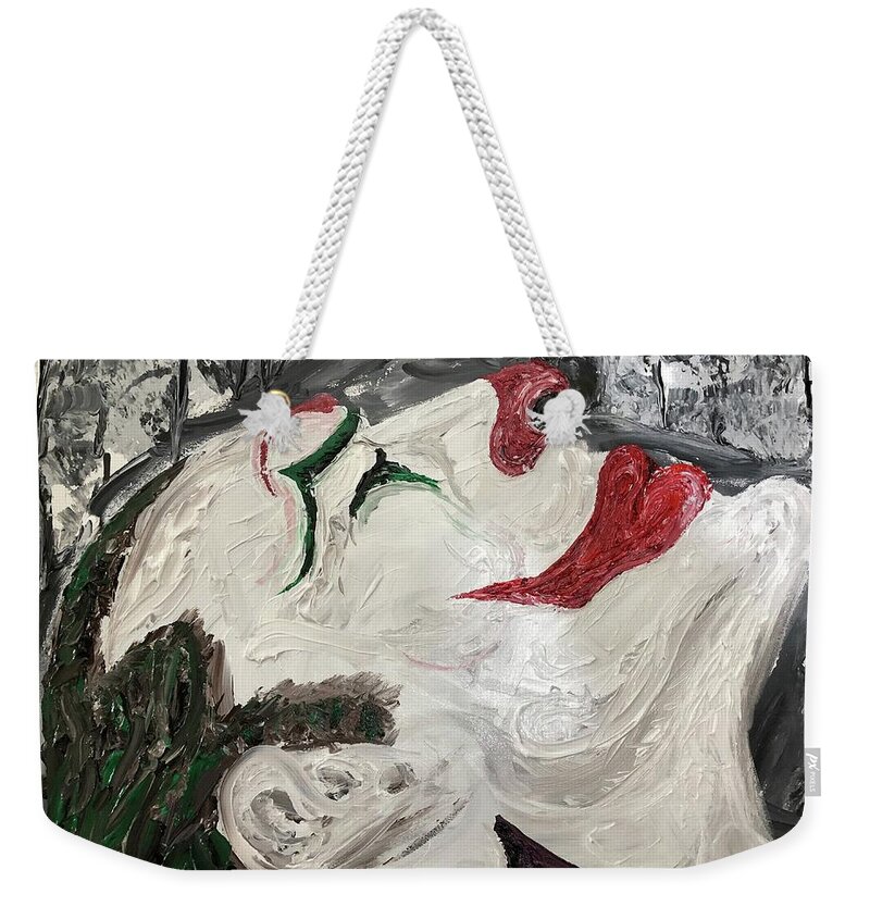 Joker Weekender Tote Bag featuring the painting Glitter by Bethany Beeler