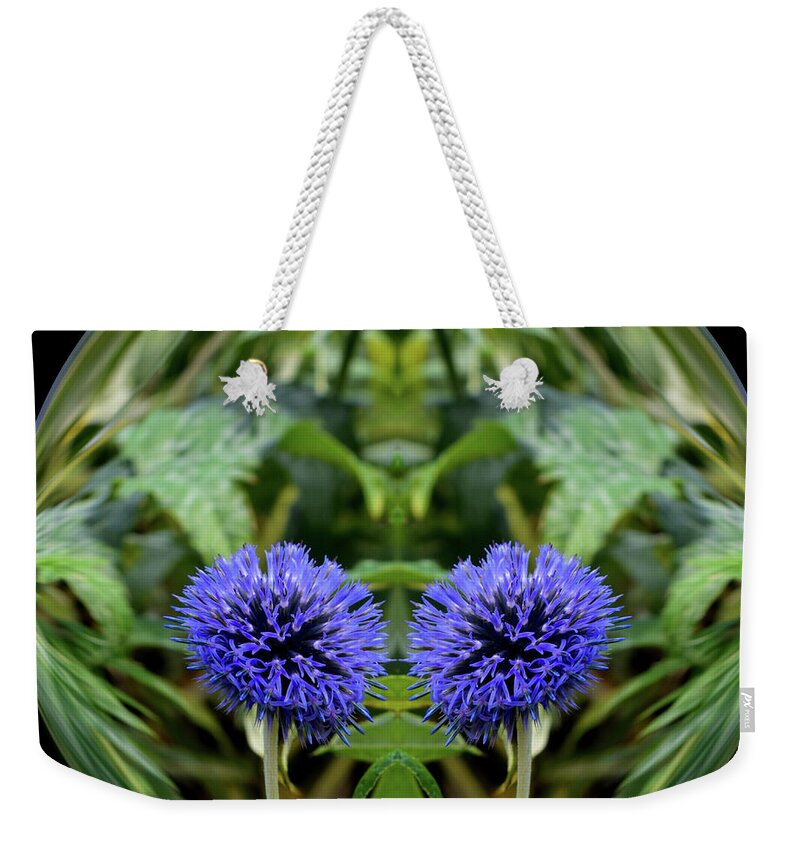 Flowers Weekender Tote Bag featuring the photograph Globe Thistle by Yvonne Johnstone