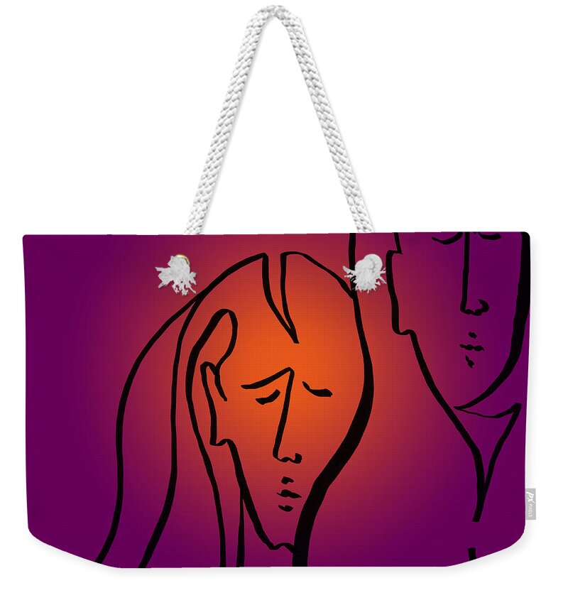Quiros Weekender Tote Bag featuring the digital art Glow 4 by Jeffrey Quiros