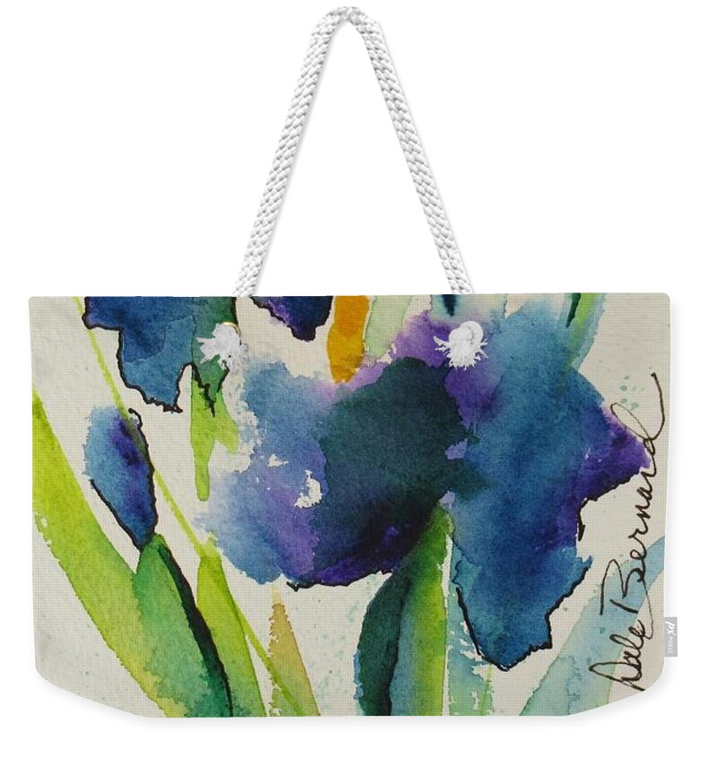 Garden Flowers Colorful Bouquet Valentine Love Romance Whimsical Wedding Botanical Bloom Nature Magical Enchanted Admirer Admiration Fragrance Weekender Tote Bag featuring the painting God Shall Add by Dale Bernard