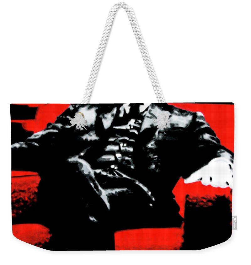 Ludzska Weekender Tote Bag featuring the painting Godfather by Hood MA Central St Martins London