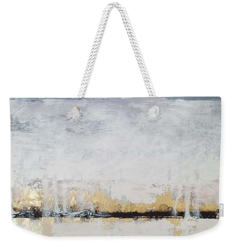  Weekender Tote Bag featuring the painting Gold Horizon by Caroline Philp