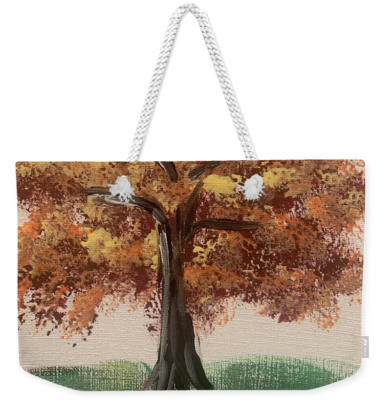Acrylic Weekender Tote Bag featuring the painting Golden Beauty by Lisa White