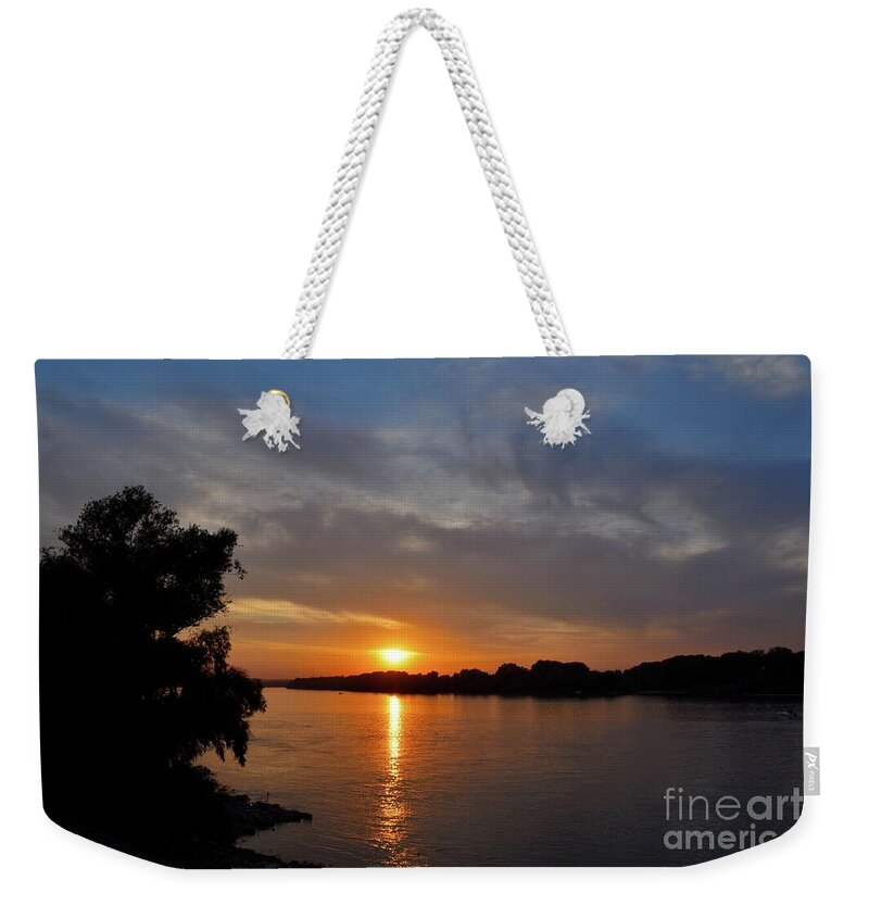 Harmony Weekender Tote Bag featuring the photograph Golden Eye of Sunlight by Leonida Arte