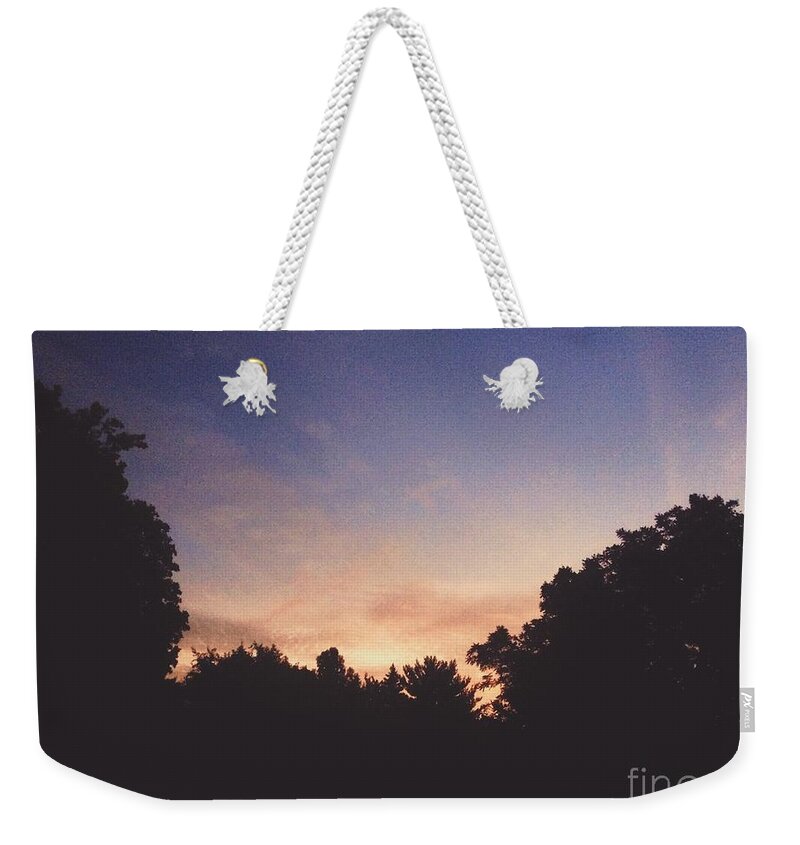 Landscape Photography Weekender Tote Bag featuring the photograph Golden Hour Autumn Sky by Frank J Casella